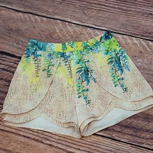 Bebe High Waist Yellow and Green  Shorts